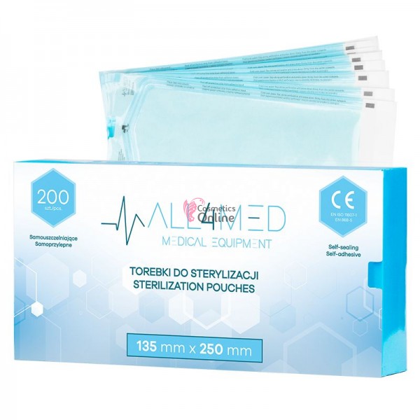 Pungi pentru sterilizare la abur autosigilabile All 4 Med 135 x 250 mm- 200 buc, art ACP 126244